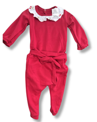 Conjunto body e calça cereja